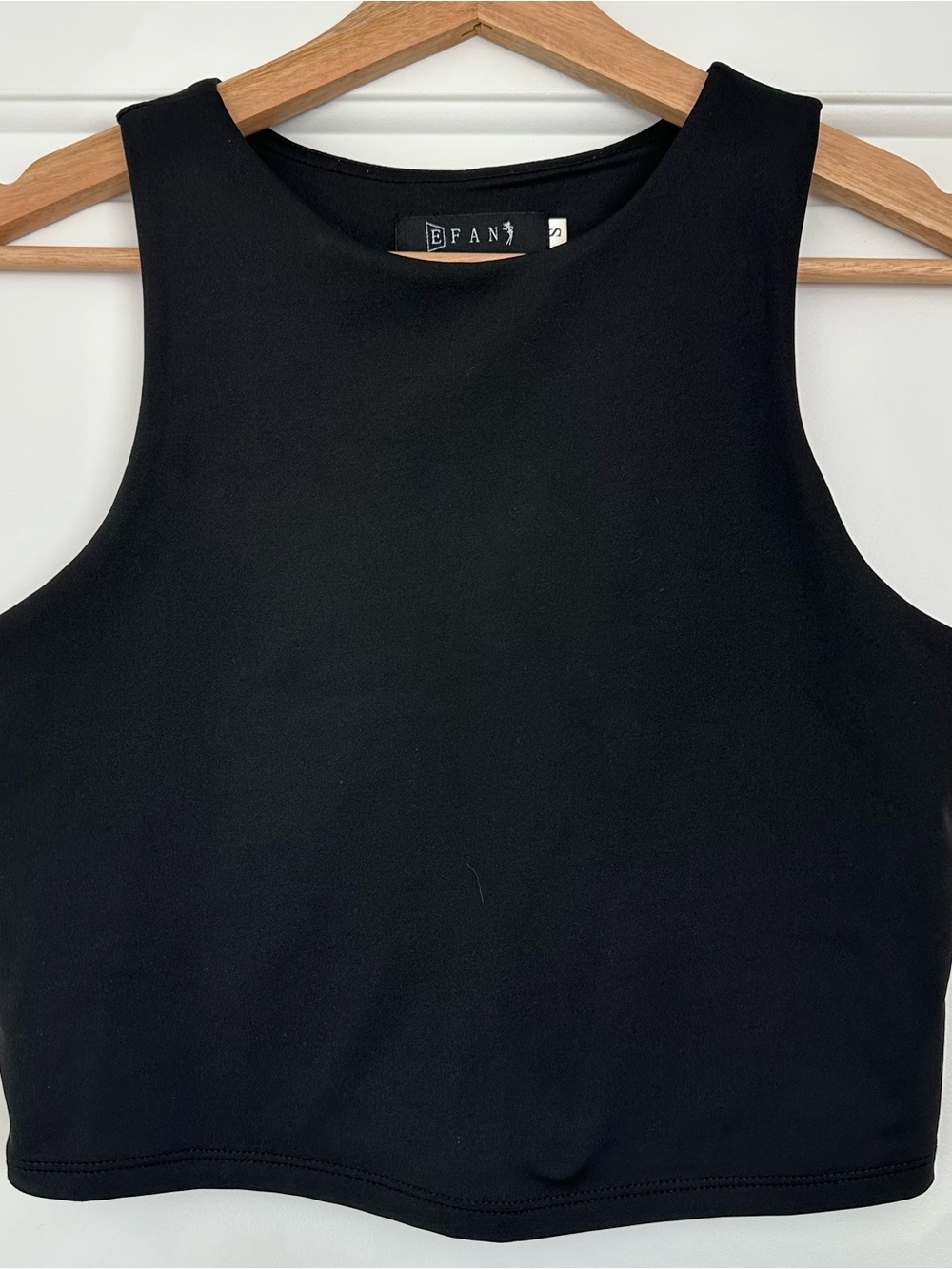 Black Sleeveless Crop Top